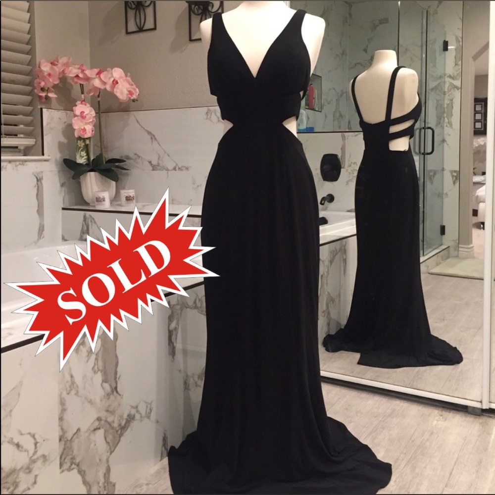 Faviana Black Dress